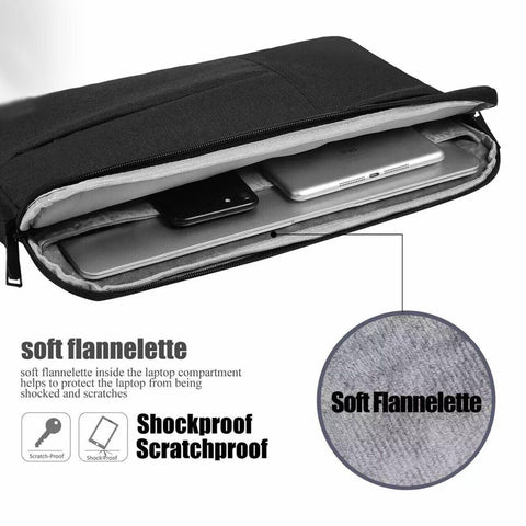 Laptop Sleeve Travel Bag Carry Case For Macbook Air Pro 15.6inch - Dark Grey