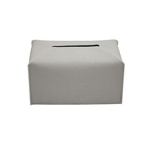 Large Size Tissue Box Dispenser Paper Holder Napkin Case Pu Leather Cover - Black
