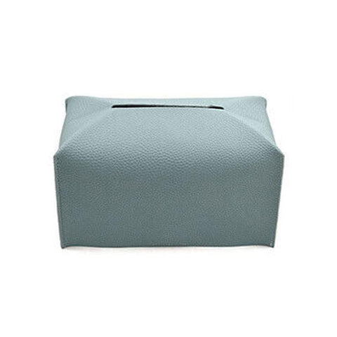 Large Size Tissue Box Dispenser Paper Holder Napkin Case Pu Leather Cover - Black