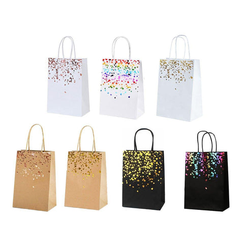30PCS Kraft Paper Gift Bags Small Love Candy Bags Gold Foil Wedding Party Favors - Black-Gold Foil