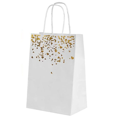 30PCS Kraft Paper Gift Bags Small Love Candy Bags Gold Foil Wedding Party Favors - Black-Gold Foil