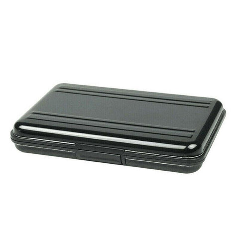 Waterproof Memory Card Case Holder for SD MicroSD SDHC TF Cards Black Silver - Silver