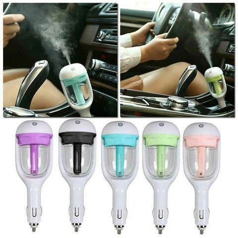Mini Car Air Humidifier Essential Oil Diffuser Ultrasonic Aroma Mist Purifier - Pink