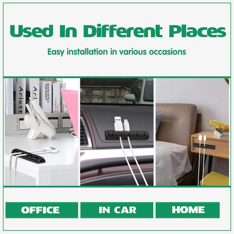 Value Pack Usb Charge Cable Holder Desk Cable Clips Organizer Cord Management - 7 Clips