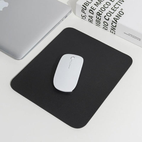Pu Leather Gaming Mouse Pad Desk Mat Anti-Slip Speed Mousepad 22X22Cm Waterproof - Black