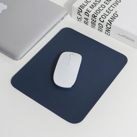 Pu Leather Gaming Mouse Pad Desk Mat Anti-Slip Speed Mousepad 22X22Cm Waterproof - Blue