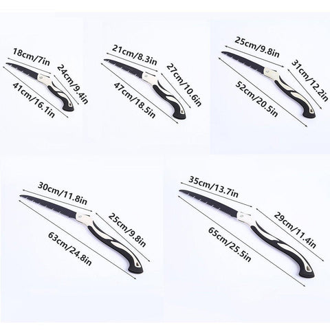Folding Outdoor Hand Saw Portable Quick Cutting Pruning Garden Tree Logging Tool - 250mm
