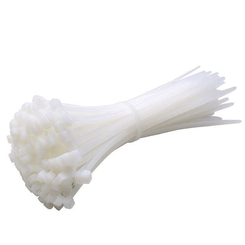 50X Cable Ties Zip Ties Nylon Uv Stabilised Black Cable Tie - 10*500mm White