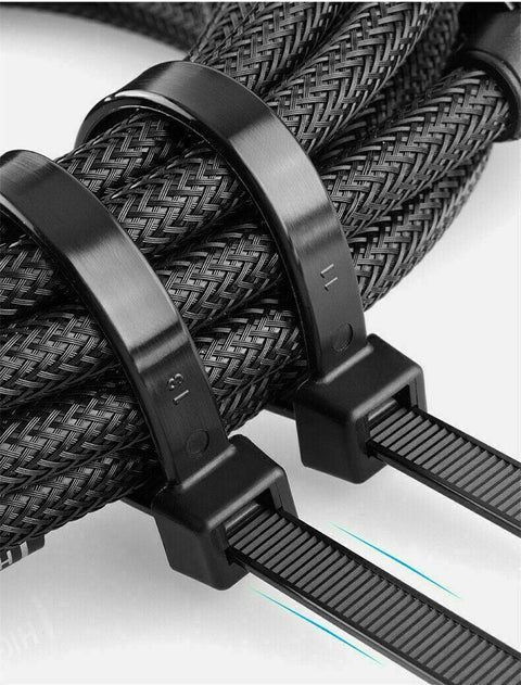 50X Cable Ties Zip Ties Nylon Uv Stabilised Black Cable Tie - 10*700mm White