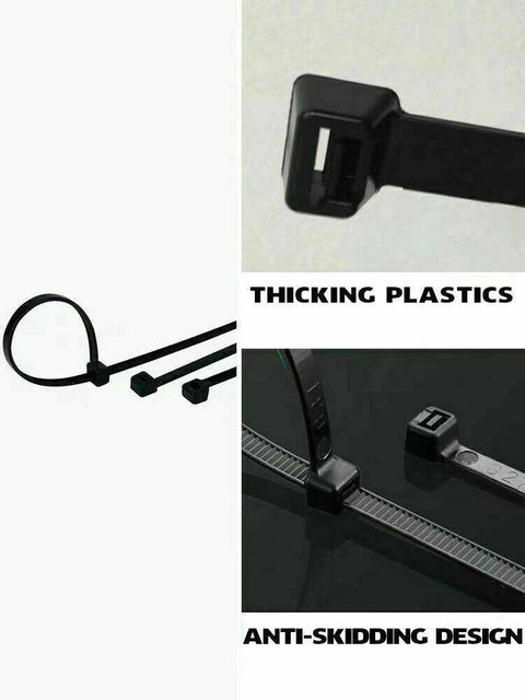 50X Cable Ties Zip Ties Nylon Uv Stabilised Black Cable Tie - 10*750mm White