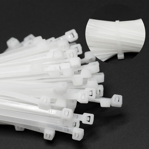 100X Cable Ties Zip Ties Nylon UV Stabilised Bulk White Cable Ties - 10*700mm White