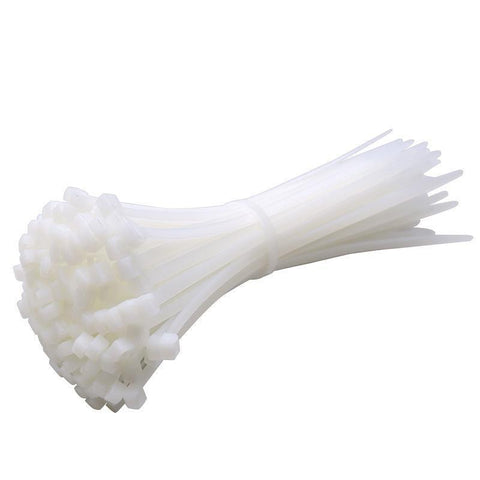100X Cable Ties Zip Ties Nylon UV Stabilised Bulk White Cable Ties - 10*500mm White