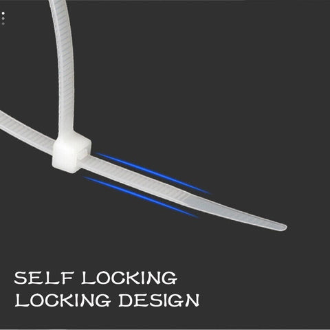 100X Cable Ties Zip Ties Nylon UV Stabilised Bulk White Cable Ties - 10*920mm White