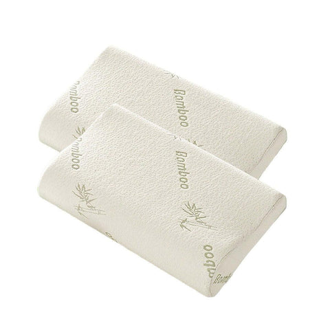 1/2PCS Memory Foam Neck Pillow Wavy Contour Slow Rebound Pillow - 60x40x12cm-2pcs