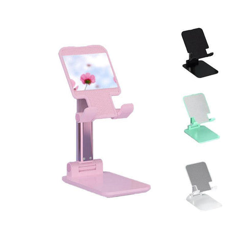 Foldable Adjustable Universal Desk Stand Holder For Mobile Phone Tablet Portable - Pink