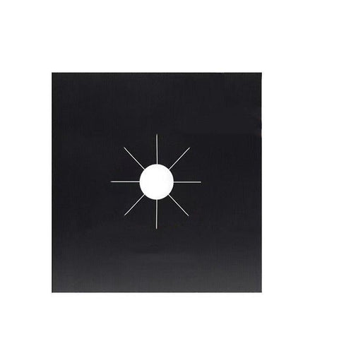 4 Pcs Reusable Stove Clean Mat Reusable Gas Oil Protector Liner Burner Cover Au - 4 PCS Black