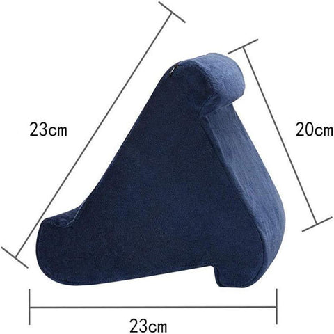 Tablet Pillow Stands For iPad Book Reader Holder Rest Laps Reading Cushion - Blue