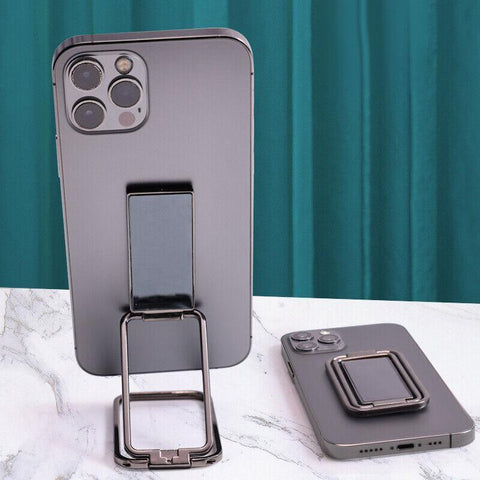 Universal Phone Ring Grip Holder Back Mount Stand for Smartphones and Tablets - Rose Red