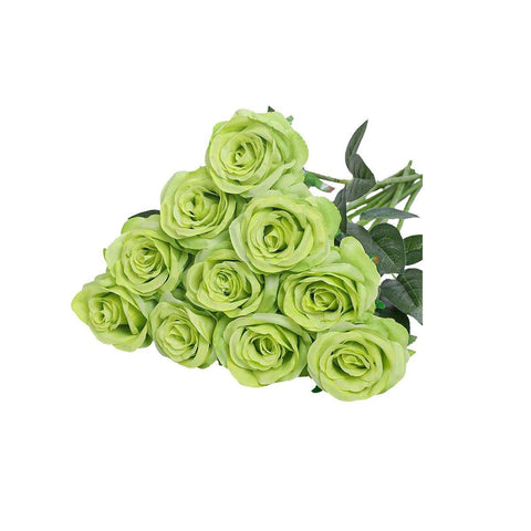 10pcs Artificial Silk Simulation Rose Flowers - Wedding Party Home Decorations - Black