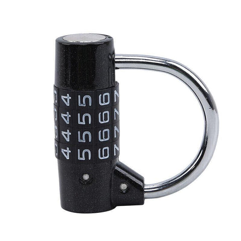 4 Digit Combination Padlock Wide Shackle Password Lock for Locker or Luggage - Red