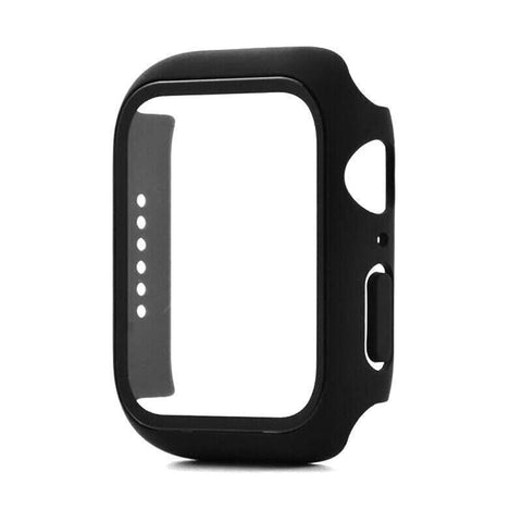 For Apple Watch iWatch Series SE 6 5 4 3 2 1 Case Full Glass Cover 38mm - Silver