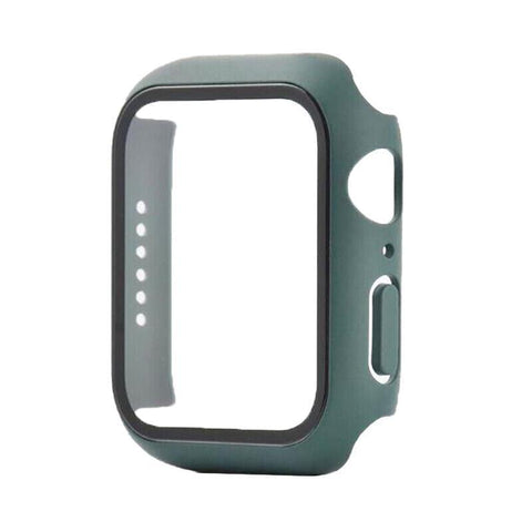 For Apple Watch iWatch Series SE 6 5 4 3 2 1 Case Full Glass Cover 40mm - Silver
