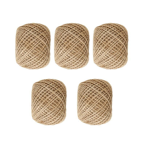 Sisal Rope Natural Jute Hemp Manila Twine String Cord 1-14mm Thick Craft DIY - 5Rolls-12MM*50M