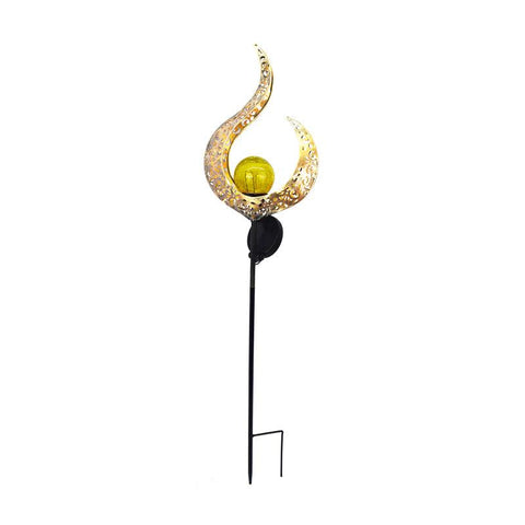 Solar Lights LED Garden Decor Outdoor Path Lights Lawn Light Lantern Lamp - 1X Flame