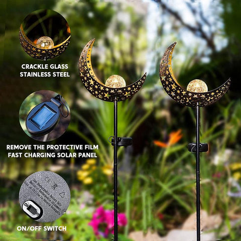 Solar Lights LED Garden Decor Outdoor Path Lights Lawn Light Lantern Lamp - 1X Sun