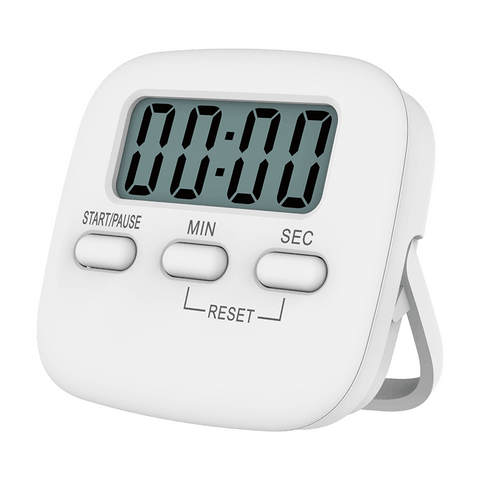 Digital Kitchen Timer 99 Minute Countdown Clock With LCD Display and Metal Mount - Pink