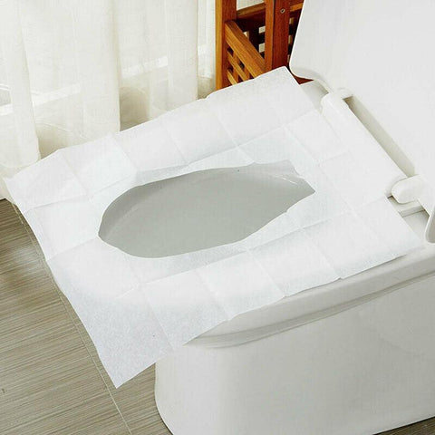 50Pcs Toilet Seat Paper Covers Disposable Sanitary Travel Biodegradable Hygienic