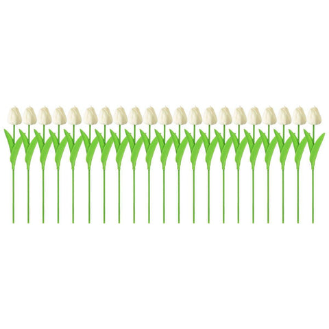 20PCS Real Touch Artificial Tulip Bouquet Fake Flowers for Home Wedding Decor - Pink