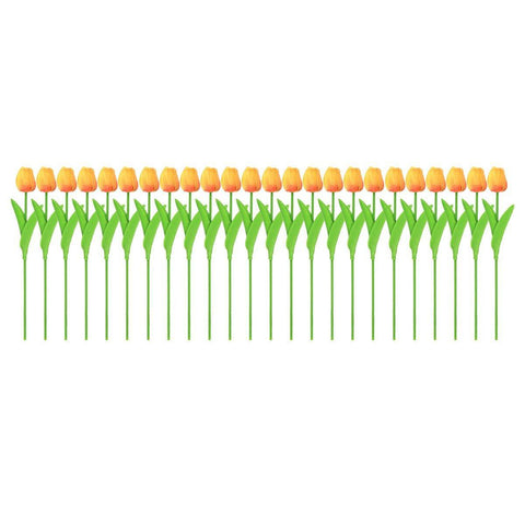 20PCS Real Touch Artificial Tulip Bouquet Fake Flowers for Home Wedding Decor - Pink