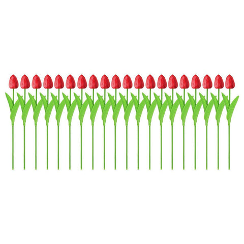 20PCS Real Touch Artificial Tulip Bouquet Fake Flowers for Home Wedding Decor - Pink