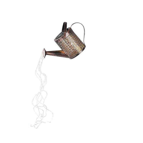 Solar Led Watering Can String Light Outdoor Garden Art Waterfall Lamp Decoration - Style A: Shower + Lamp