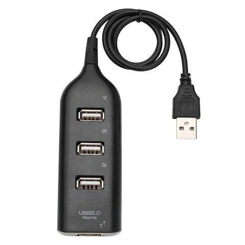Multi Usb Hub 4 Port High Speed Slim Compact Expansion Smart Splitter Oz Au - Black