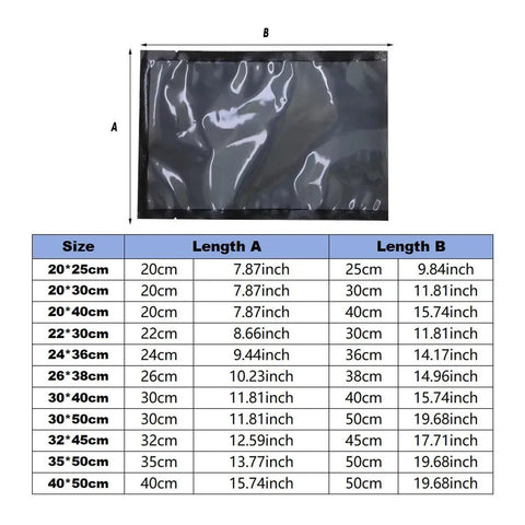 100pcs Transparent Vacuum Bags Air Compression Sealed Food Packaging - 10*15cm