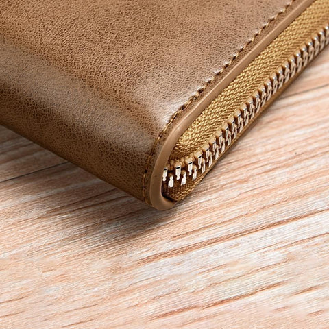 Men'S Rfid Blocking Leather Short Wallet Credit Id Card Cash Holder Purse