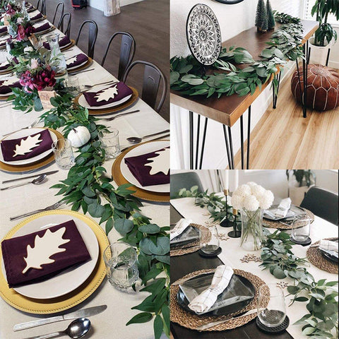 Artificial Eucalyptus Garland 2m Green Vine Fake Plant Home Decoration Rattan