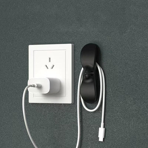 Wire Cable Organizer Holder Cord Wrapper Winder For Kitchen Appliances Computer - 3PCS Grey