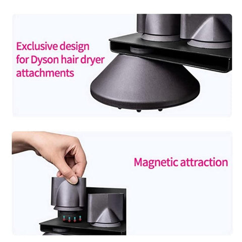 Wall Mounted Hair Dryer Holder For Bathroom Storage Upgraded Model