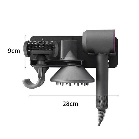 Wall Mounted Hair Dryer Holder For Bathroom Storage Upgraded Model