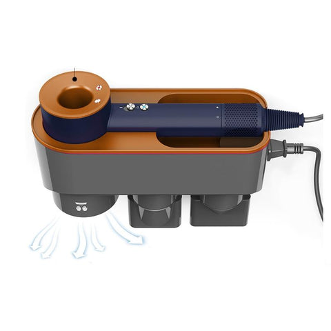 Wall Mounted Hair Dryer Bracket Storage Rack Black Nickel - With Hand Dryer Elegant Bronze