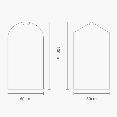 100 Disposable Dust Bags - 60x150cm - Thick Pe - Transparent Cover
