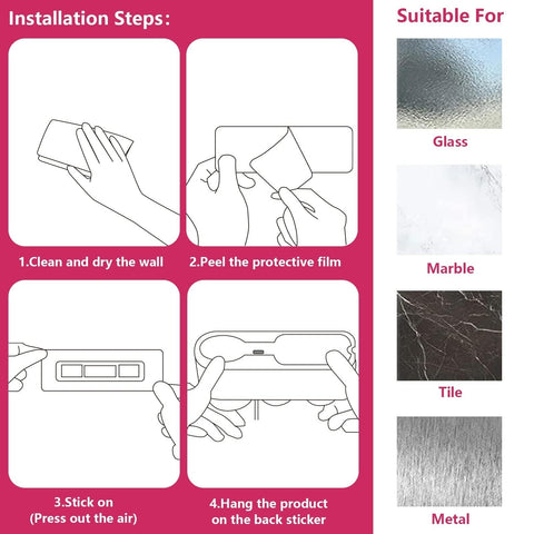 Wall Mounted Hair Dryer Bracket Storage Rack Black Nickel - Ordinary Red