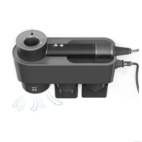 Wall Mounted Hair Dryer Bracket Storage Rack Black Nickel - Ordinary Red