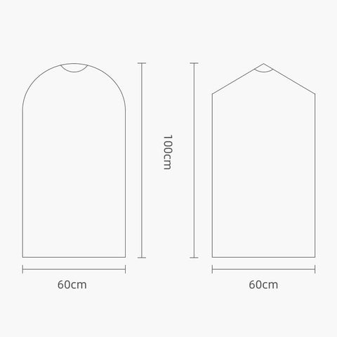 100 Disposable Transparent Dust Bags - 60x120cm - Pp Material