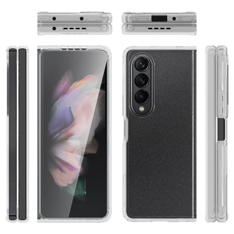 For Samsung Galaxy z Fold4 5G Transparent Frosted Hard Case  - Pc + Tpu