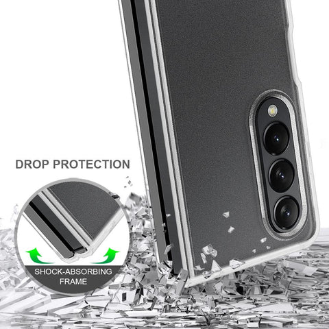 For Samsung Galaxy z Fold4 5G Transparent Frosted Hard Case  - Pc + Tpu