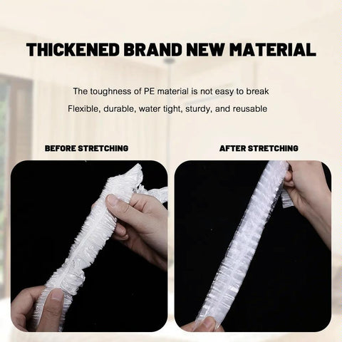 10 Pack Disposable Air Conditioner Dust Cover Large 70X145Cm White